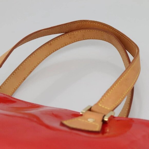 LOUIS VUITTON Monogram Vernis Houston Hand Bag Red M91092 LV Auth ep10400 - Picture 9 of 13